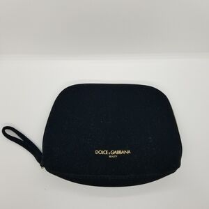 Dolce & Gabbana Beauty black velvet makeup bag